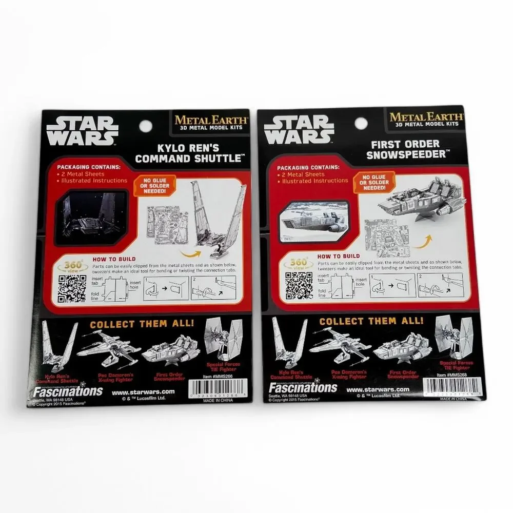 Star Wars Metal Earth 3D Model Kits Kylo Ren’s Command Shuttle and Snowspeeder